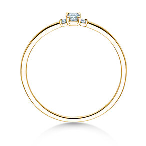 Verlobungsring Vivid Petite Radiant Cut in 14K Gelbgold mit Diamanten 0,20ct G/SI
