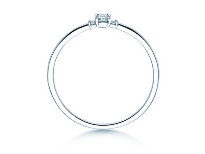 Verlobungsring Vivid Petite Radiant Cut in Platin 950/- mit Diamanten 0,10ct G/SI
