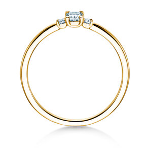 Verlobungsring Vivid Petite Radiant Cut in 9K Gelbgold mit Diamanten 0,31ct G/SI