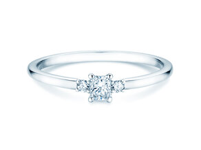 Verlobungsring Vivid Petite Radiant Cut in 9K Weißgold mit Diamanten 0,31ct G/SI