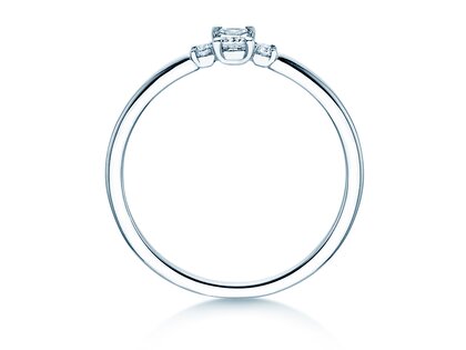 Verlobungsring Vivid Petite Radiant Cut in 9K Weißgold mit Diamanten 0,31ct G/SI