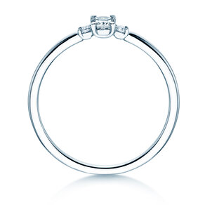 Verlobungsring Vivid Petite Radiant Cut in 9K Weißgold mit Diamanten 0,31ct G/SI
