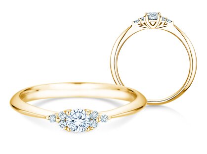 Verlobungsring Vivid Diamond in 9K Gelbgold mit Diamanten 0,21ct G/SI