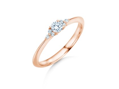 Verlobungsring Vivid Diamond in 9K Roségold mit Diamanten 0,21ct G/SI