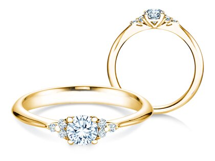 Verlobungsring Vivid Diamond in 18K Gelbgold mit Diamanten 0,43ct G/SI