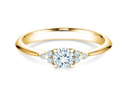 Verlobungsring Vivid Diamond in 18K Gelbgold mit Diamanten 0,43ct G/SI