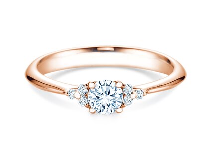 Verlobungsring Vivid Diamond in 18K Roségold mit Diamanten 0,43ct G/SI