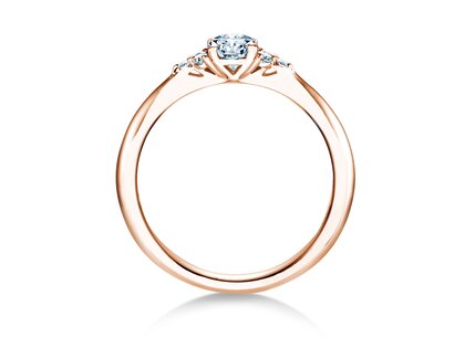 Verlobungsring Vivid Diamond in 18K Roségold mit Diamanten 0,43ct G/SI