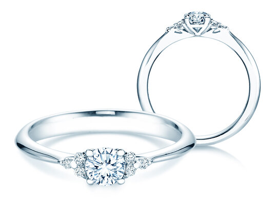 Verlobungsring Vivid Diamond in 18K Weißgold mit Diamanten 0,43ct G/SI