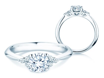 Verlobungsring Vivid Diamond in 9K Weißgold mit Diamanten 1,18ct G/SI
