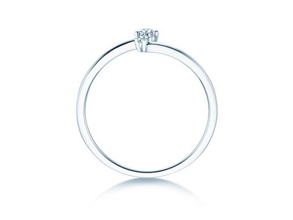 Verlobungsring You & Me Classic in 14K Weißgold mit Diamanten 0,065ct G/SI