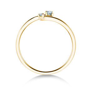 Verlobungsring You & Me Modern in 14K Gelbgold mit Diamanten 0,07ct G/SI