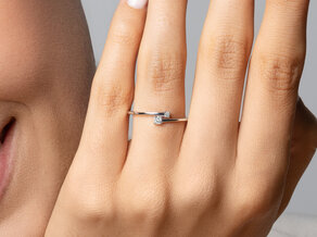 Verlobungsring You & Me Modern in 14K Gelbgold mit Diamanten 0,07ct G/SI