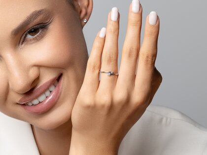 Verlobungsring You & Me Modern in 14K Gelbgold mit Diamanten 0,07ct G/SI
