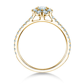 Verlobungsring Bloom Pavé in 14K Gelbgold mit Diamanten 0,70ct G/SI