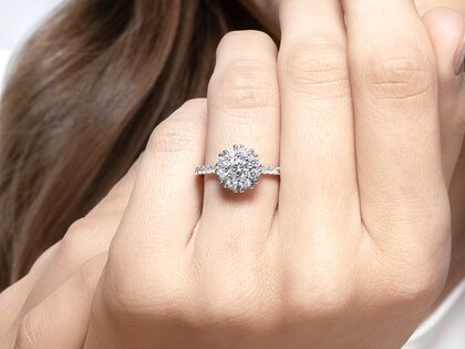 Verlobungsring Bloom Pavé in Roségold