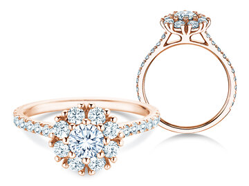 Verlobungsring Bloom Pavé in Roségold