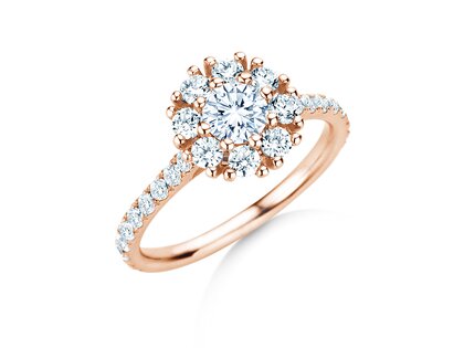 Verlobungsring Bloom Pavé in Roségold