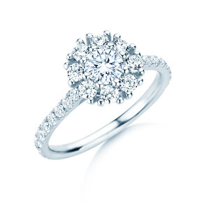 Verlobungsring Bloom Pavé in Platin