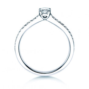 Verlobungsring Claire Petite in 18K Weißgold mit Diamanten 0,50ct G/SI
