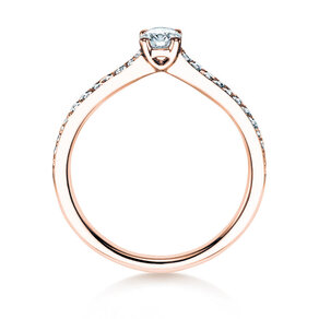 Verlobungsring Claire Petite in 18K Roségold mit Diamanten 0,50ct G/SI