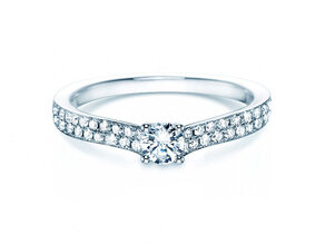 Verlobungsring Claire Petite in 18K Weißgold mit Diamanten 0,50ct G/SI