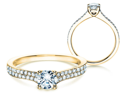 Verlobungsring Claire in 18K Gelbgold mit Diamanten 0,70ct G/SI