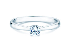 Verlobungsring Classic 4 Hidden Halo in 9K Weißgold mit Labordiamanten 0,30ct E/VS