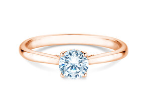 Verlobungsring Classic 4 Hidden Halo in 18K Roségold mit Labordiamanten 0,57ct E/VS