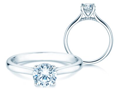 Verlobungsring Classic 4 Hidden Halo Labordiamant