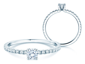 Verlobungsring Classic 4 Pavé Labordiamant