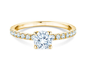 Verlobungsring Classic 4 Pavé in Gelbgold