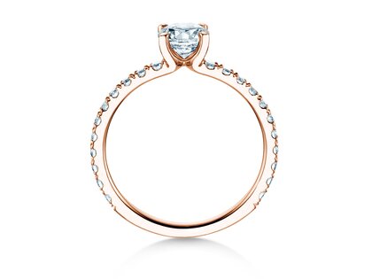 Verlobungsring Classic 4 Pavé in Roségold