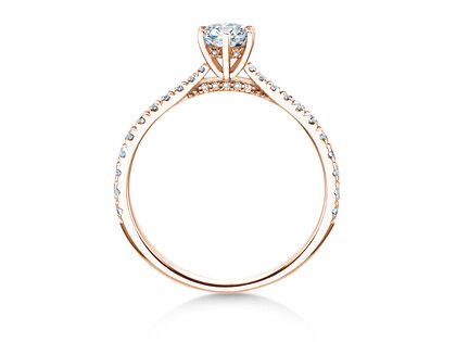 Verlobungsring Classic 6 Hidden Halo Pavé in Roségold