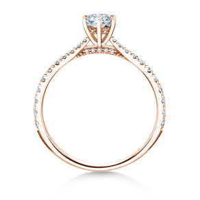 Verlobungsring Classic 6 Hidden Halo Pavé in Roségold