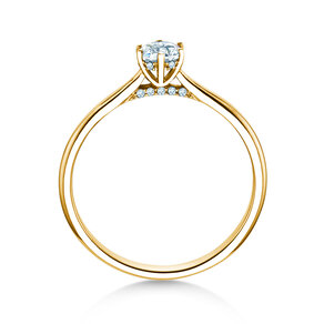 Verlobungsring Classic 6 Hidden Halo in 14K Gelbgold mit Diamanten 0,30ct G/SI