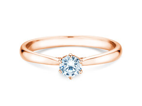 Verlobungsring Classic 6 Hidden Halo in 14K Roségold mit Diamanten 0,30ct G/SI