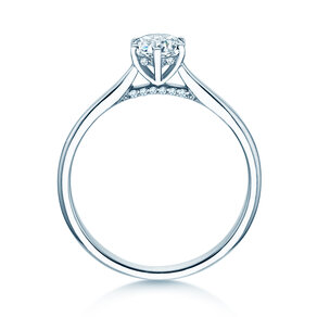 Verlobungsring Classic 6 Hidden Halo in 14K Weißgold mit Diamanten 0,55ct G/SI