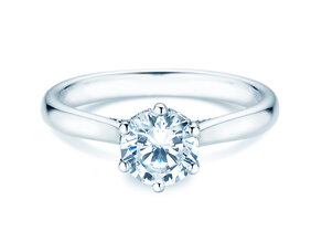 Verlobungsring Classic 6 Hidden Halo in 14K Weißgold mit Diamanten 1,08ct G/SI