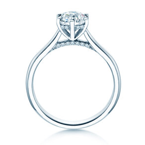 Verlobungsring Classic 6 Hidden Halo in 14K Weißgold mit Diamanten 1,08ct G/SI