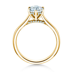 Verlobungsring Classic 6 Hidden Halo in 14K Gelbgold mit Diamanten 1,08ct G/SI