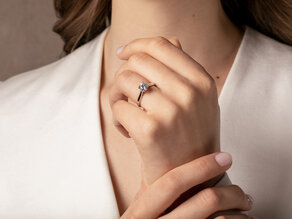 Verlobungsring Classic 6 Hidden Halo in 14K Gelbgold mit Diamanten 1,08ct G/SI