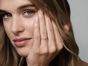 Verlobungsring Classic Pavé in 18K Weißgold mit Diamanten 0,30ct G/SI