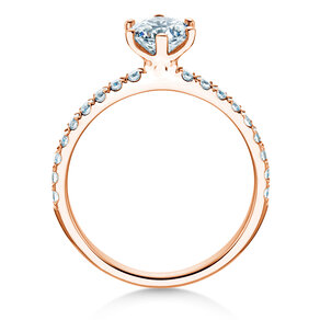 Verlobungsring Classic Pavé in 18K Roségold mit Diamanten 1,11ct G/SI
