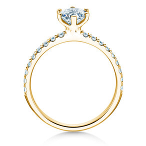 Verlobungsring Classic Pavé in 14K Gelbgold mit Diamanten 1,11ct G/SI