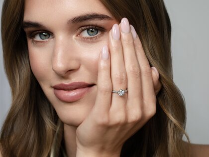 Verlobungsring Classic 4 Pavé in 14K Gelbgold mit Diamanten 1,44ct G/SI