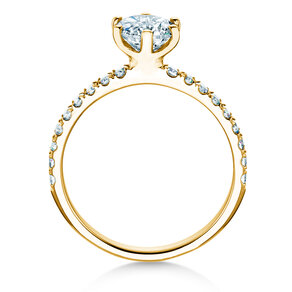 Verlobungsring Classic Pavé in 18K Gelbgold mit Diamanten 1,36ct G/SI