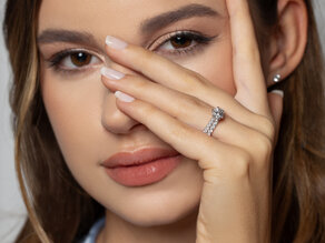 Verlobungsring Classic Pavé in 18K Gelbgold mit Diamanten 1,36ct G/SI