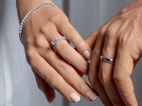 Verlobungsring Classic Pavé in 18K Gelbgold mit Diamanten 1,36ct G/SI