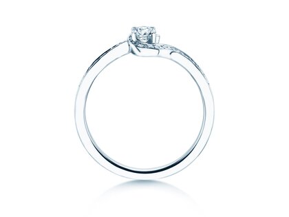 Verlobungsring Crush  in 14K Weißgold mit Diamanten 0,27ct G/SI